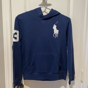Polo Ralph Lauren Boys Hooded Sweatshirt Blue Size Medium 10/12